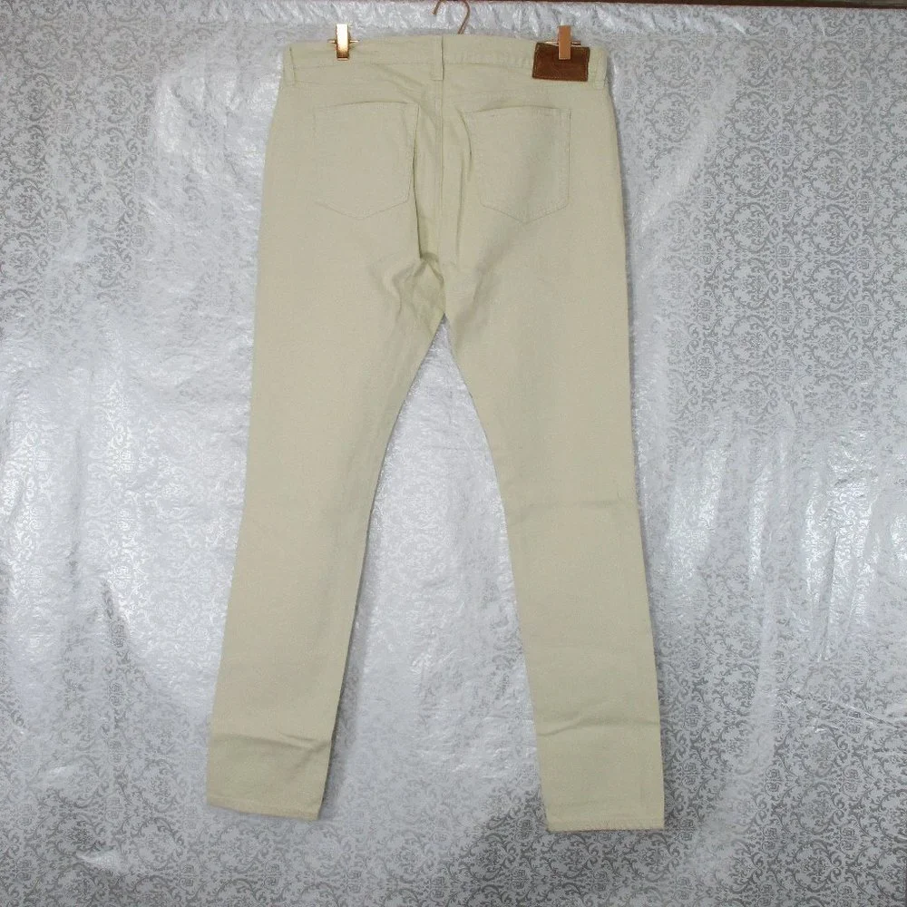 POLO Ralph Lauren Cream Skinny Jeans Size 32 - Picture 7 of 7